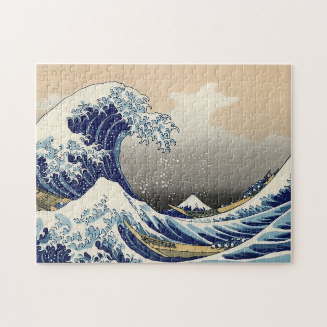 Puzzle KATSUSHIKA HOKUSAI - La grande vague outre de (Horizontal)
