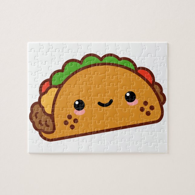 Puzzle Kawii Taco Face (Horizontal)
