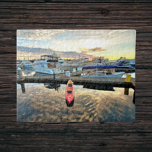 Puzzle Kayak flottant sur les nuages et la réflexion sur  (Créateur téléchargé)