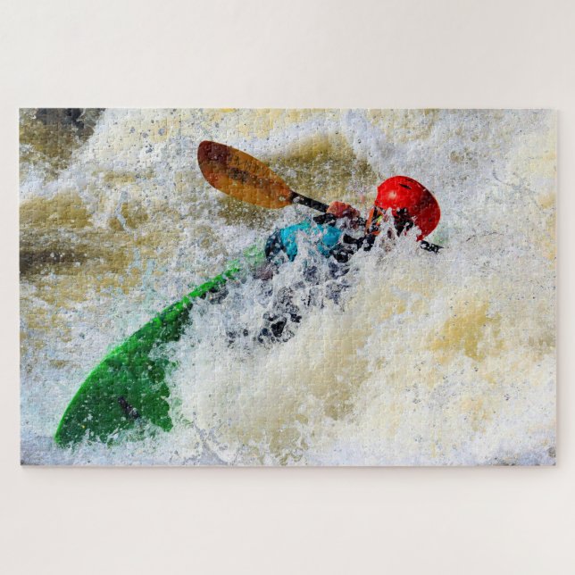Puzzle Kayak Whitewater Adrenaline Rush - 20x30 (Horizontal)