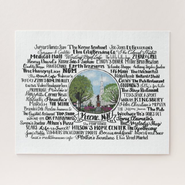 Puzzle Keene, NH - Maintenant et puis (Horizontal)