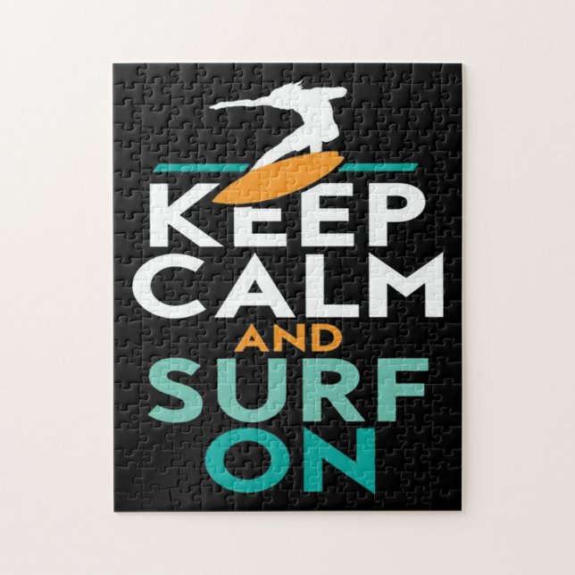 Puzzle Keep Calm and Surf On Surfer Love Surfing (Vertical)