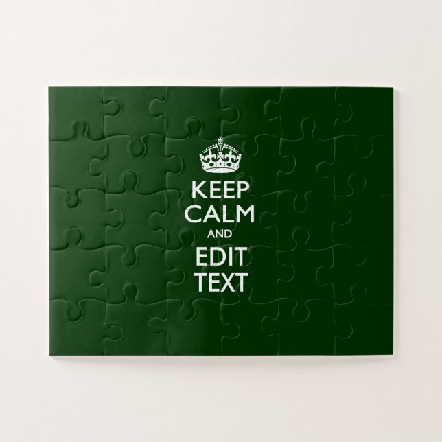 Puzzle KEEP CALM personnalisé et modifier le texte pour u (Horizontal)