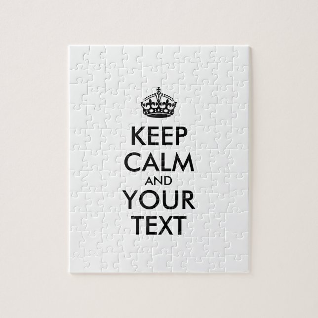 Puzzle KEEP CALM personnalisé et votre texte (Vertical)