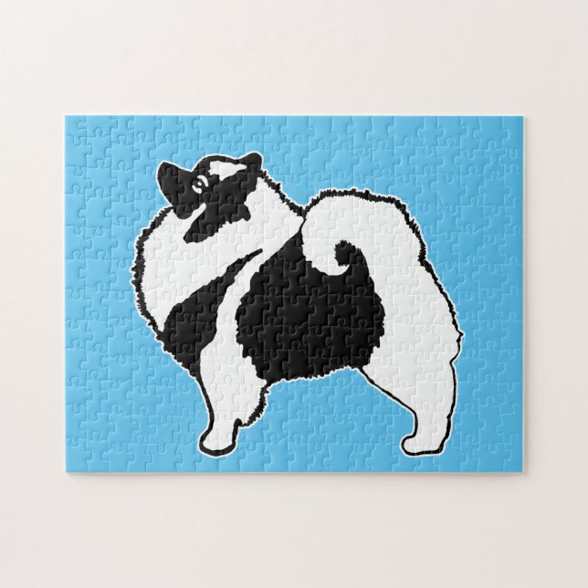 Puzzle Keeshond Graphics - Cute Original Chig Art (Horizontal)