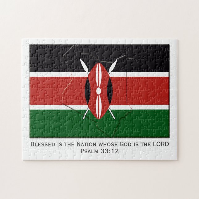 Puzzle KENYA | Blessed Nation | KENYAN FLAG (Horizontal)