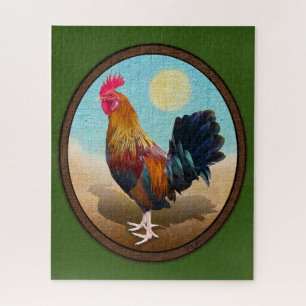 Puzzle Key West - Rooster tzigane Vintage ovale