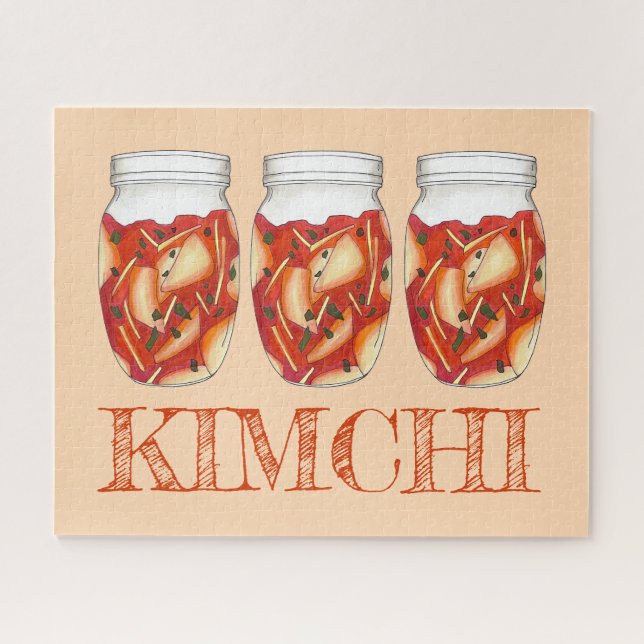 Puzzle Kimchi Fermenté Chou Cuisine coréenne (Horizontal)