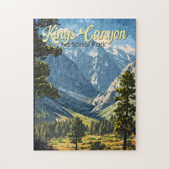 Puzzle Kings Canyon National Park Illustration Art de voy (Vertical)