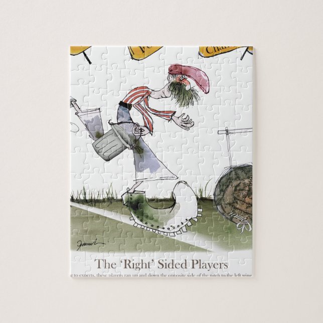 Puzzle kit blanc rouge de droite du football (Vertical)