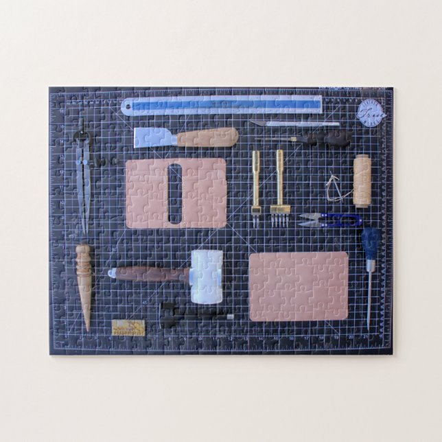 Puzzle Kit d'outils de travail en cuir - 11x14 - 252 pcs (Horizontal)
