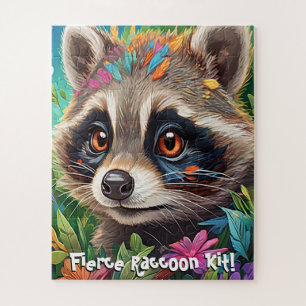 Puzzle Kit Raccoon Cute & Fierce !