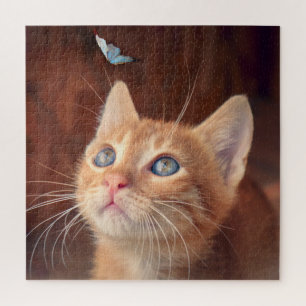 Puzzle Kitten and Butterfly