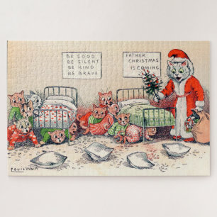 Puzzle Kittens et Santa Cat, Louis Wain