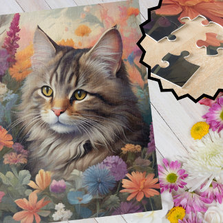 Puzzle Kitty's Colorful Garden Adventure