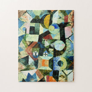 Puzzle Klee - Composition avec la demi-lune jaune