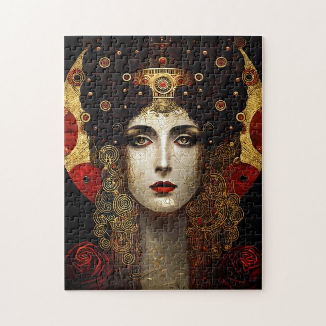 Puzzle Klimt Inspirée Déesse Reine (Vertical)