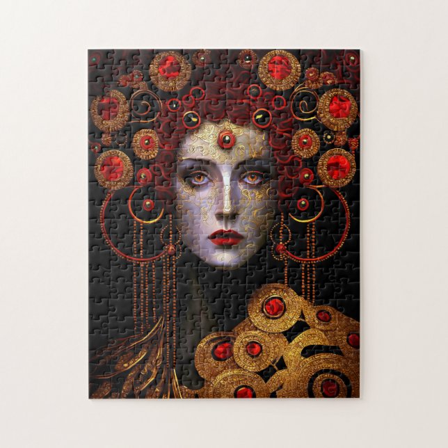 Puzzle Klimt Inspirée Déesse Reine (Vertical)