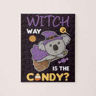 Puzzle Koala Hexe Witch Way Est Le Bonbon Halloween Heure