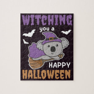 Puzzle Koala Witch Vous Sortie Un Joyeux Jigsaw D'Hallowe