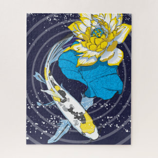 Puzzle Koi et Lotus 16x20 pour les personnes aveug