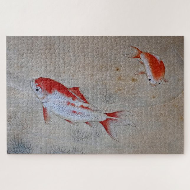Puzzle Koi Fish - Art de maître antique /Chine (Horizontal)