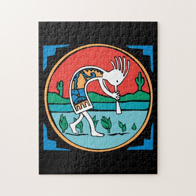 Puzzle Kokopelli indien indigène (Vertical)