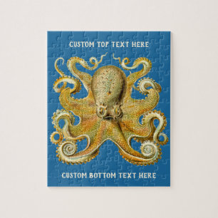 Puzzle Kraken vintage, Octopus Gamochonia, Ernst Haeckel