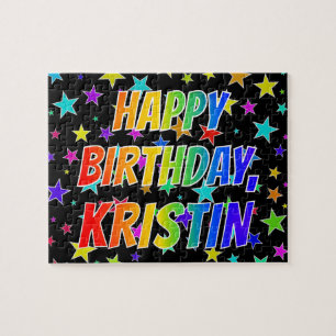 Puzzle "KRISTIN" First Name, Fun "HAPPY BIRTHDAY"