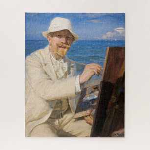 Puzzle Kroyer - Autoportrait à Skagen Beach