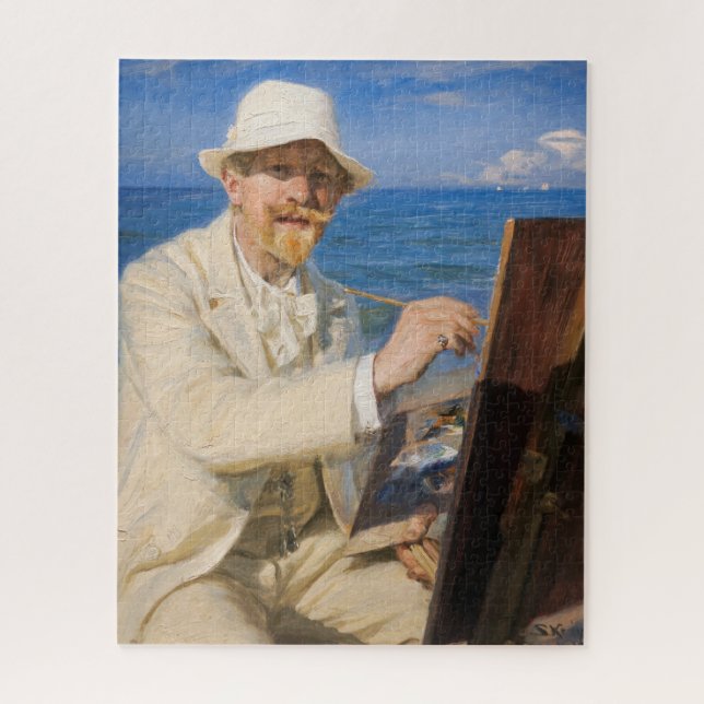 Puzzle Kroyer - Autoportrait à Skagen Beach (Vertical)