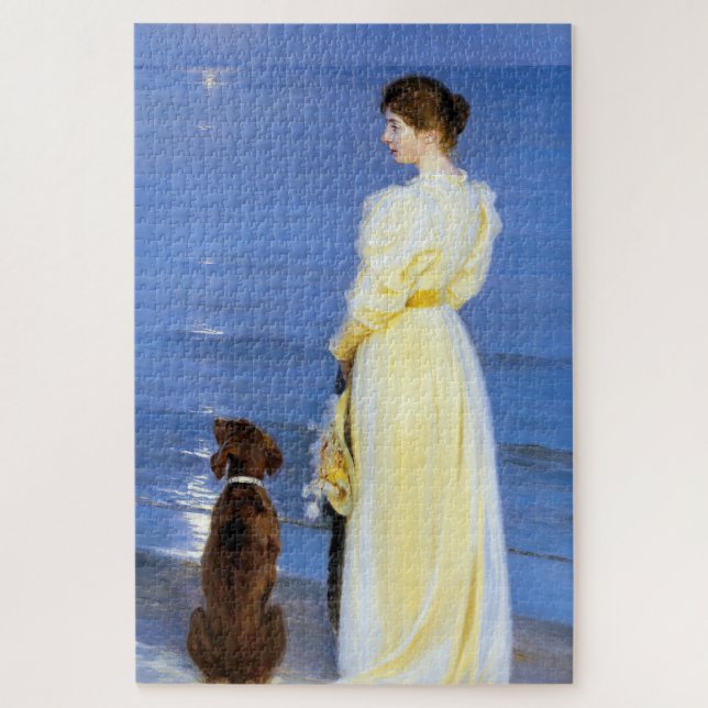 Puzzle Kroyer - La femme et le chien de l'artiste sur le  (Vertical)