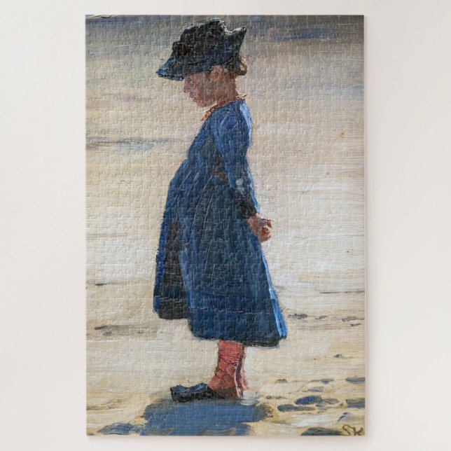 Puzzle Kroyer - Petite fille debout sur Skagen Beach (Vertical)