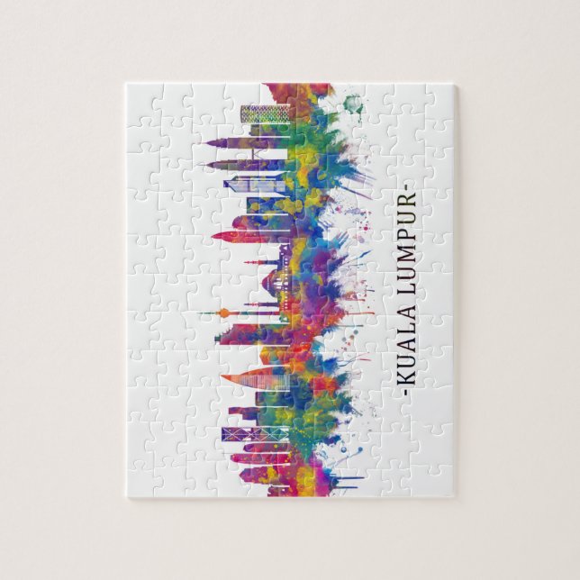 Puzzle Kuala Lumpur Malaisie Skyline (Vertical)
