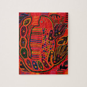 Puzzle Kuna Iguane Indien Mola