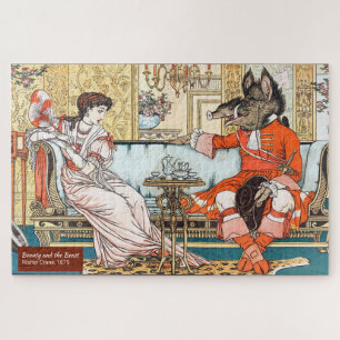 Puzzle La beauté et la bête Livre Vintage pour enfants de