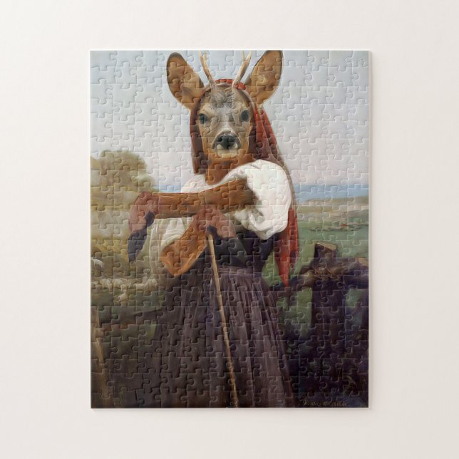 Puzzle La bergère des cerfs les plus sèches de Bouguereau (Vertical)