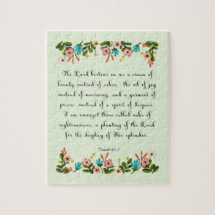 Puzzle La bible exprime l'art en vers - 61:3 d'Isaïe