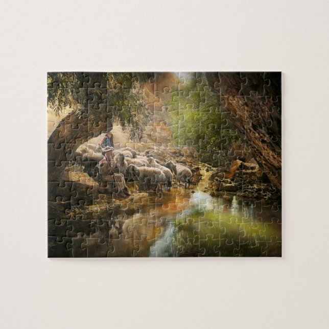 Puzzle La Bible - Le Seigneur est mon berger - 1910 (Horizontal)