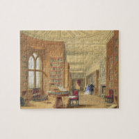 La bibliothèque, château de Windsor, 1838 (litho