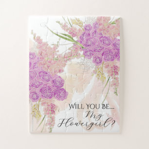 Puzzle La Boca Rosa Blush Bow et Bouquet - Fille de Fleur