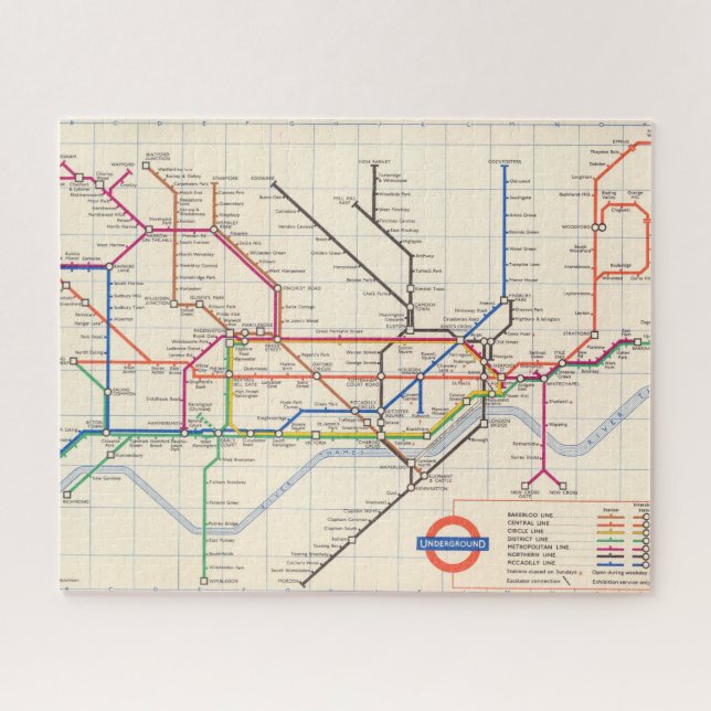 Puzzle La carte souterraine de Londres (Horizontal)