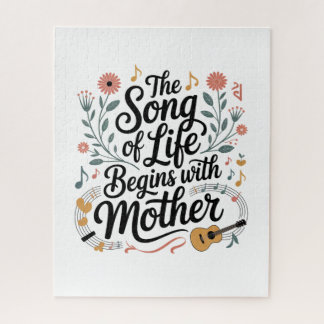 Puzzle La chanson de la vie commence avec Maman