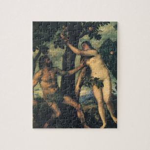 Puzzle La Chute de l'Homme ; Adam et Ève par Titien