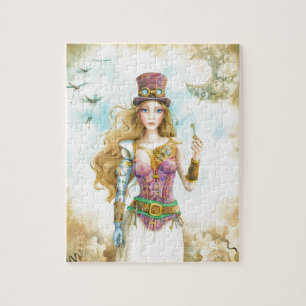 Puzzle "La clé", fille de Steampunk