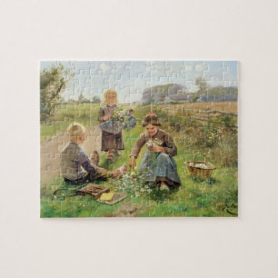 Puzzle La collecte fleurit (l'huile sur la toile)