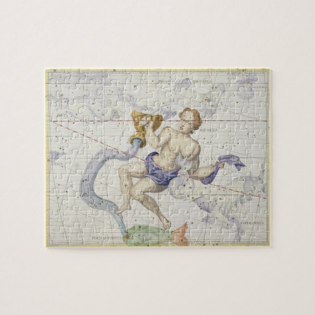 Puzzle La constellation de Verseau, plaquent 9 du 'atlas (Horizontal)