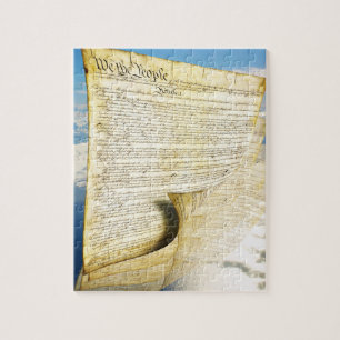 Puzzle La Constitution des États-Unis au-dessus de la Ter