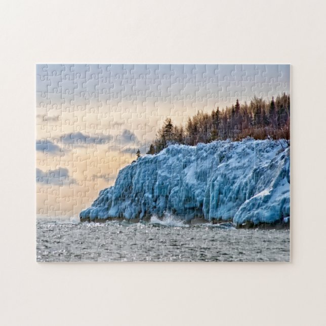 Puzzle La côte gelée du lac Supérieur Minnesota (Horizontal)