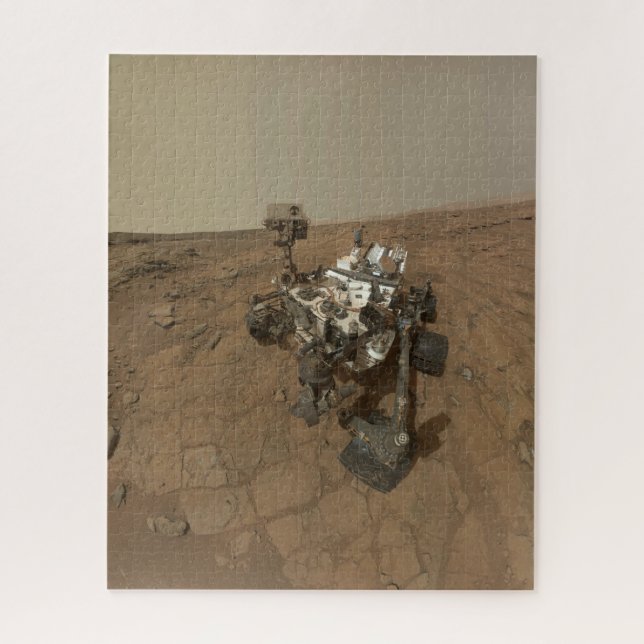 Puzzle La Curiosité A Rover Sur La Surface De Mars. (Vertical)